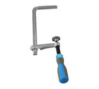 2 abrazaderas de cola de milano de 160 x 60 mm con mango de plástico de agarre suave, construcción de acero cromado para riel guía de sierra de pista y carpintería de mesa, rendimiento de sujeción