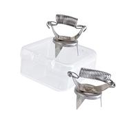 2 abrazaderas de esmalte de arcilla de cerámica de acero inoxidable para colorear con caja de almacenamiento para arte de cerámica