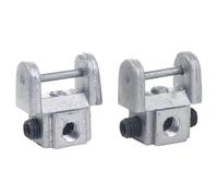 2 abrazaderas de hoja de de calar de múltiples ángulos, accesorios de herramientas de acero inoxidable de resistencia, pieza de de calar de resistencia plateada, accesorio