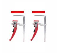 2 abrazaderas de sierra de carraca, abrazadera de mesa de trinquete de liberación rápida, clip de pista F de acero con cubierta protectora para mesa de agujeros y sistema de riel guía (303 mm)