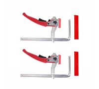 2 abrazaderas de sierra de carraca, abrazadera de mesa de trinquete de liberación rápida, clip de pista F de acero con cubierta protectora para mesa de agujeros y sistema de riel guía (353 mm)