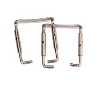2 abrazaderas de tornillo para soporte de barbilla de violín, soportes de barbilla de metal, accesorios de bricolaje para violín, tornillos positivos y negativos para viola (cromo)
