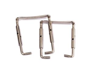 2 abrazaderas de tornillo para soporte de barbilla de violín, soportes de barbilla de metal, accesorios de bricolaje para violín, tornillos positivos y negativos para viola (cromo)