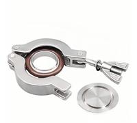 2 abrazaderas de vacío de acero inoxidable 304, soporte central de brida, accesorios de tubería, juntas tóricas, abrazaderas de bisagra, KF10, KF16, KF25, KF40 y KF50(40 series)