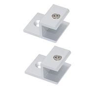 2 abrazaderas de vidrio en forma de H con brazos de sujeción gruesos, abrazadera de aleación de aluminio resistente, clips de espejo montados en la pared (9-12 mm)