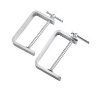 2 abrazaderas en C para carpintería, aleación de acero, abrazadera en G con capacidad de mandíbula configurable de 50-100 mm, tornillo roscado suave, cara de sujeción plana para madera, plástico