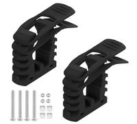 2 Abrazaderas para palas, 5/8“-2-1/4” Abrazadera de montaje de goma, accesorios para portabicicletas, soporte para herramientas para cables, herramientas, todoterreno, hogar (Black)