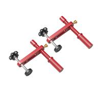 2 abrazaderas para perros de banco, abrazadera de sujeción de mesa MFT ajustable, abrazaderas de aleación de aluminio mecanizadas CNC de color rojo de 19 mm con pasadores de