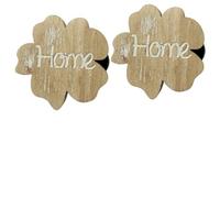 2 abrazaderas, pinzas para cortinas, decoración o visillos, de madera, modelo Lovely Home, color natural