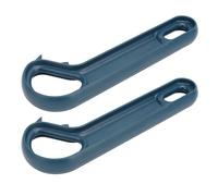2 Abrelatas de Anilla, Abrelatas Manual en Forma de J Helper para Bebidas Y Comida para Mascota (Blue)