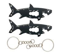 2 Abridores De Botellas De Tiburón Y 2 Llaveros, Abridores De Botellas Creativos, Abridores De Botellas Portátiles, Herramientas Multifuncionales