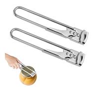 2 abridores de vidrio, abridor de tapas de acero inoxidable, abrelatas manual para tarros de rosca, diseño antideslizante ajustable para personas mayores