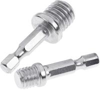 2 accesorios de taladro eléctrico, varilla de conversión hexagonal exterior M10+M14, adaptador de enchufe hexagonal para carpintería, convertidor de enchufe hexagonal de impacto para taladro de