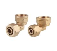 2 accesorios de tubería de plástico de aluminio con chapado en latón para uso en sistemas térmicos solares HVAC, calentadores de agua y compresores de aire (4 puntos)