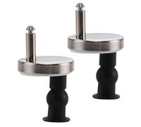 2 accesorios para asiento de inodoro, bisagras de asiento de inodoro de liberación rápida, piezas de repuesto superiores con tornillos de expansión de goma, pernos para agujeros ciegos de inodoro