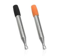 2 Accesorios para Hoguera: Barra de Fuego Telescópica y Encendedor, Varilla de Acero Inoxidable Compacta, Secador de Camping Portátil (Negro, Naranja)