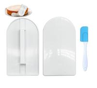 2 accesorios para tartas de fondant, 2 unidades, de plástico para decoración de tartas, para manualidades, para fondant, bordes y pulidores de tartas (14,5 x 8,5 cm)