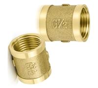 2 acopladores de tubería de cobre precisos G1/2 pulgadas, adaptadores de mangas roscadas para fontanería de alta presión, sistemas de agua potable, adaptadores de manga de cobre