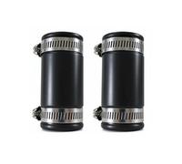 2 acoplamientos flexibles de tubo de PVC, conector flexible de tubo recto de goma de 1.25 pulgadas, con 4 abrazaderas de acero inoxidable, para tubos de 32 a 40 mm