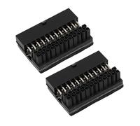 2 Adaptadores ATX de 24 Pines de 90 Grados, Placa Base de 24 Pines Hembra a 24 Pines Macho, Conector de Extensión de ángulo Recto para Fuente de Alimentación de PC de Escritorio,