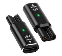 2 adaptadores cargador USB-C 15V HQ8505 Tipo-C para afeitadora Philips Norelco HQ8505, serie 7000, 5000 y 3000, OneBlade QP6520, QP6530 y QP6510, sin cable