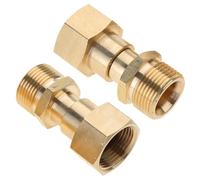 2 adaptadores de alta presión M22 de 14 mm para limpiadora de alta presión, conector giratorio de desconexión rápida para manguera de alimentación, adaptador de latón, conector alto