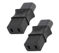 2 adaptadores de CA IEC 320 C8 macho a IEC 320 C9 hembra de 2 pines, 6 A/250 V