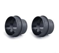 2 adaptadores de calentador de estacionamiento de 75 mm a 80 mm, ABS de alta temperatura para calentador diésel Webasto o Eberspächer, conexión de conducto de aire caliente