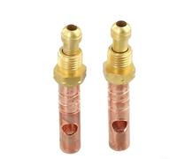 2 adaptadores de conector de antorcha de soldadura TIG WP18 compatibles - cobre gas y agua, ajuste rápido para junta de enchufe de panel de manguera de aire, rosca 3/8-24UNF