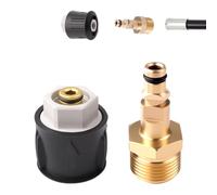 2 adaptadores de conexión rápida para lavadora de alta presión para Karcher K2 K3 K4 K5 K6 K7 Series M22 14 mm conector de latón adaptador de arandela de alta presión para manguera Kärcher, Yili