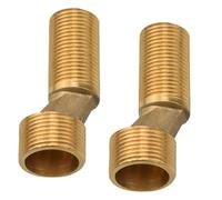 2 adaptadores de conexión S, 3/4 pulgadas x 1/2 pulgadas, rosca exterior de latón, adaptador de ducha, adaptador de ducha en forma de S, 8 mm de longitud 50 mm, brazo giratorio ajustable, pieza de