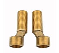 2 adaptadores de conexión S, 3/4 pulgadas x 1/2 pulgadas, rosca exterior S, adaptador de ducha, desplazamiento de 8 mm de longitud 65 mm, brazo giratorio ajustable, pieza de conexión excéntrica para