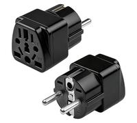 2 adaptadores de Enchufe, Adaptador de Estados Unidos a UE, Adaptador Universal de Reino Unido a la UE, Adaptador Internacional para Alemania, Estados Unidos, Reino Unido, Suiza, China, etc