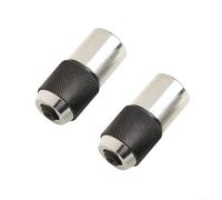2 adaptadores de enchufe de grifo ajustables con accionamiento de 3/8 pulgadas para trinquete y taladro manual, construcción de acero, acabado negro y plateado, rango de sujeción de 2 mm a 6 mm