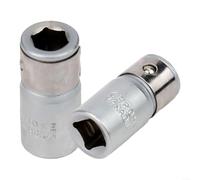 2 adaptadores de enchufe de vástago hexagonal de 1/4 pies cuadrados a 1/4 para taladro eléctrico y destornillador de mano con juegos de enchufes estándar