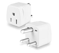 2 adaptadores de enchufe en D para Estados Unidos de América, India, Bangladesh, Maldivas y Pakistán
