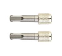2 adaptadores de enchufe SDS, adaptador de enchufe hexagonal de 1/4 pulgadas, vástago redondo a conector de extensión de vástago hexagonal
