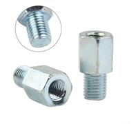 2 adaptadores de espejo roscado en sentido horario de 8 mm a 10 mm para motocicleta, scooter, espejo retrovisor compatible con montaje en manillar