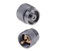 2 adaptadores de estufa de gas de camping de 1 litro, convertidor de tanque de gas para horno al aire libre, convertidor de tanque de gas, acoplador de cilindro de propano, válvula de recipiente