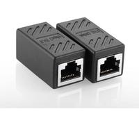 2 adaptadores de extensión de acoplamiento de conector RJ45, cable Ethernet LAN de red Cat6A para Cat7/Cat6a/Cat5e adaptador extensor de cable Ethernet hembra a hembra