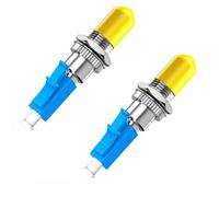 2 adaptadores de fibra óptica LC a ST, adaptador de fibra óptica LC macho-ST hembra, modo único LC/UPC macho a ST/UPC hembra, acoplador óptico híbrido para medidor de potencia óptica (52 mm x 15 mm)