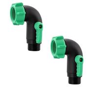 2 adaptadores de manguera de jardín, válvulas de cierre fuertes, válvulas fuertes para un control preciso de los flujos de agua en la tubería resistente a la erosión del barco, 2 unidades