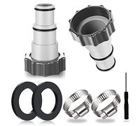 2 adaptadores de manguera de piscina, adaptador para piscina Intex, adaptador de manguera para piscina, adaptador de manguera para bomba, conector para manguera de piscina de 32 y 38 mm de diámetro