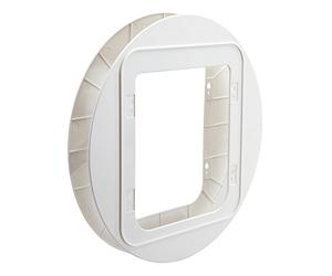 2 adaptadores de Montaje SureFlap Sure Petcare, Compatible con Puertas SureFlap con Lector de Microchip y Connect para Gatos y Perros pequeños, para Puertas y Ventanas de Cristal, Blanco.