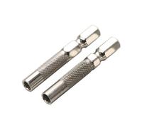 2 adaptadores de puntas de destornillador de 6,35 mm a 4 mm para una conversión eficiente de herramientas y convertidor de enchufe de manejo seguro de tornillos