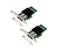 2 Adaptadores de Red de Fibra PCI-e X4 SFP de 10 Gbps, Tarjeta de Red PCIE X4 de 10 G con Doble Puerto SFP+, Compatible con PXE y UEF
