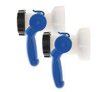 2 adaptadores de tanque de agua de lluvia de 1000 litros con grifo, entrada de 75 mm, conector de ahorro de agua y solución de agua eficiente para jardines ecológicos