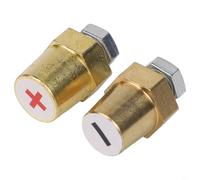 2 adaptadores de terminal de latón para sistemas de batería de coche de 12 V 24 V con conexión estable para aplicaciones eléctricas de vehículos