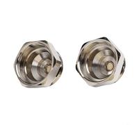 2 adaptadores de válvula termostática de latón M30 x 1,0 a M30 x 1,5 para válvulas de radiador Oventrop Pre 1998, convertidor cromado para actualización inteligente de control de calefacción