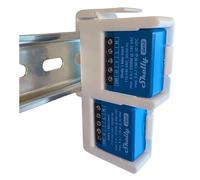 2 adaptadores DIN Rail para 2 x Shelly Mini Gen 3 - Soporte de riel de 35 mm - Adaptador de doble montaje para relés Smart Home - Fabricado en Alemania